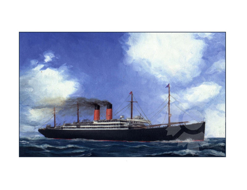 Colored photo of the ship Cedric (SS)