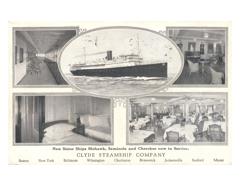 Black and white photo of the ship Cherokee