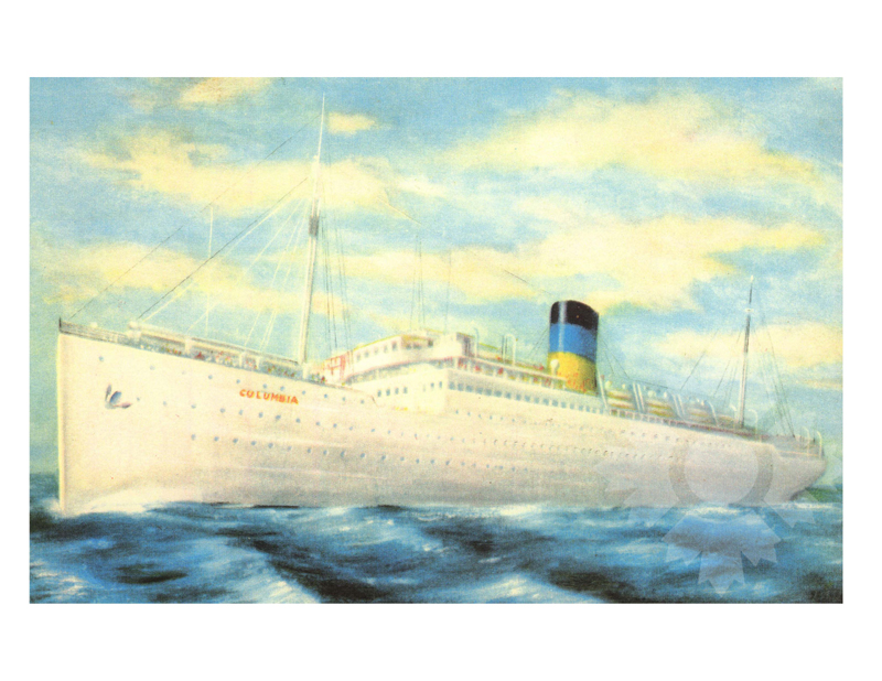 Colored photo of ship Columbia (SS) (1949-1959)