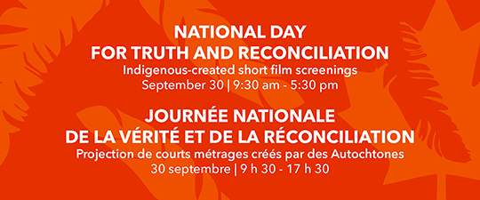 Event information on an orange background.