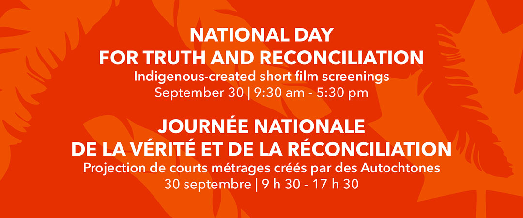 Event information on an orange background.