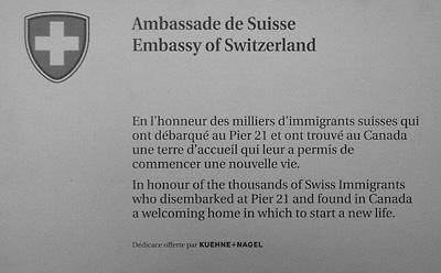 Ambassade de Suisse Embassy of Switzerland plaque