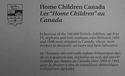 Home Children Canada Home Children Canada plaque