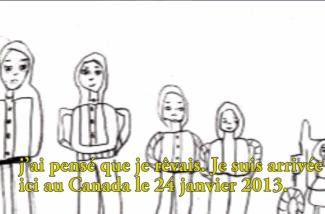 Illustration of people standing next to each other.