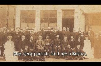 Very old sepia portrait of a family wedding.