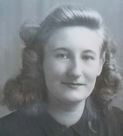 Portrait of Audrey as a young woman.