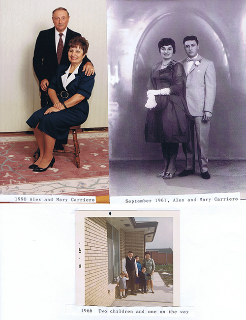 Three different photos on one paper.
