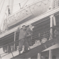 Man and woman climbing the Neptunia ramp.