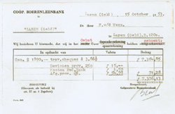 Old bank document.