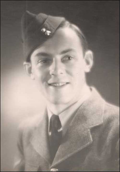 Military portrait of a young man in uniform.