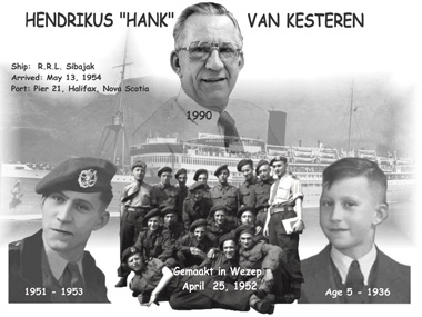 Black and white collage of Hank at different stages of his life.