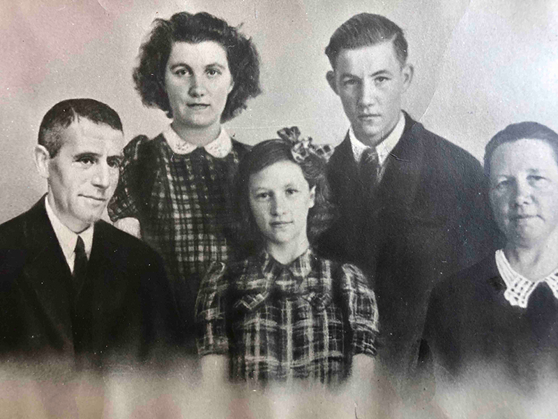 Very old family portrait.
