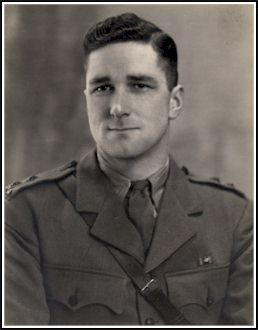 Portrait of young Walter in military uniform.