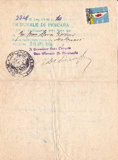 Back side of a birth certificate.