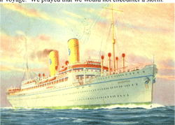 Artist rendering of a ship.