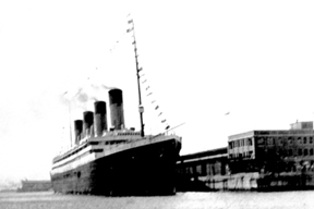 Photo of Olympic docked at Pier 21, Halifax.