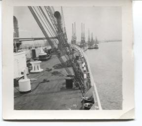 Deck of ship.