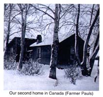A blanket of snow on house and surrounding trees.