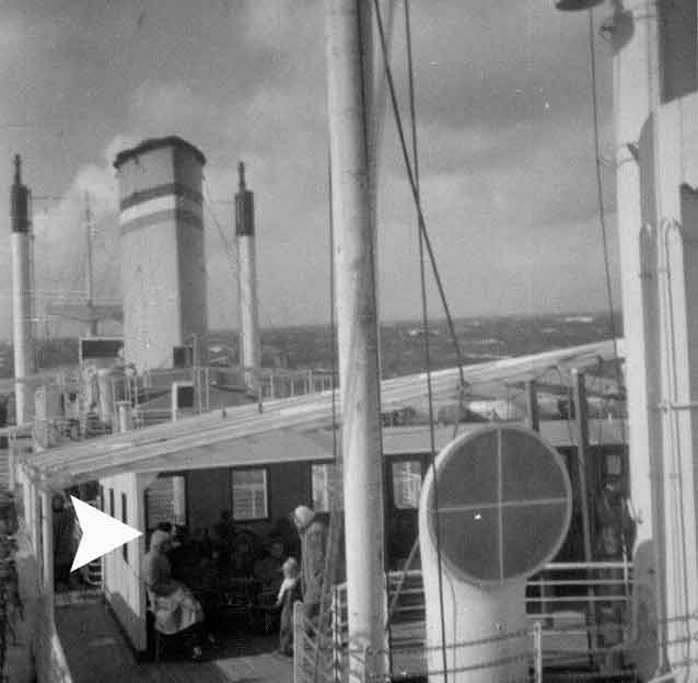 Upper deck of the ship.