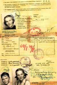 Government documentation, showing a father, mother and two children.