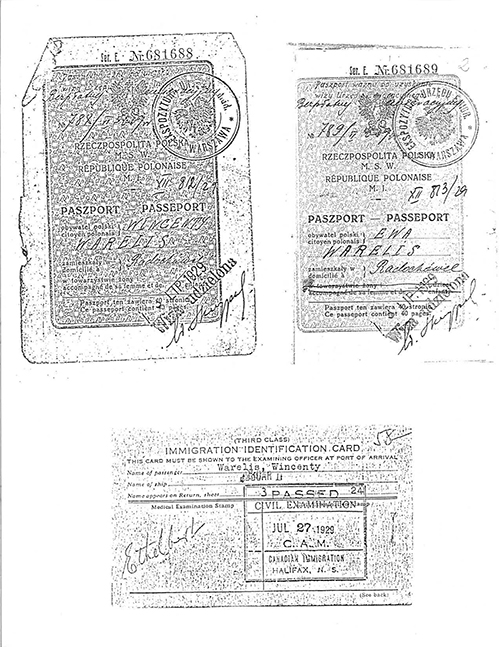 Three papers on a white paper ever paper contains a stamp.